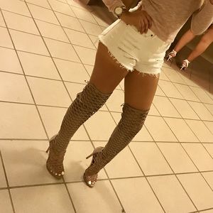 Steve Madden over the knee cutout boots